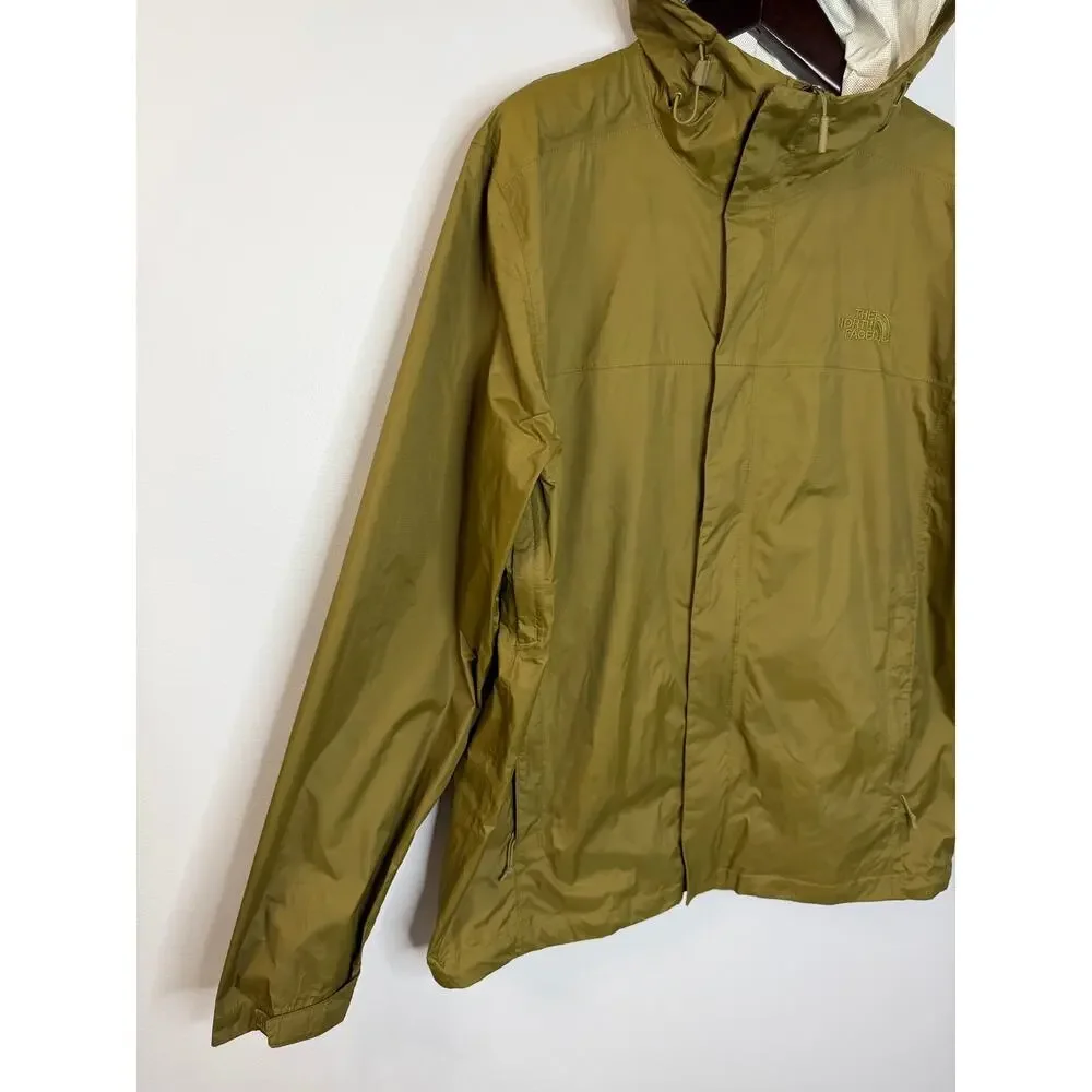 THE NORTH FACE Venture 2 Waterproof Hooded Rain Jacket Olive Men's XL